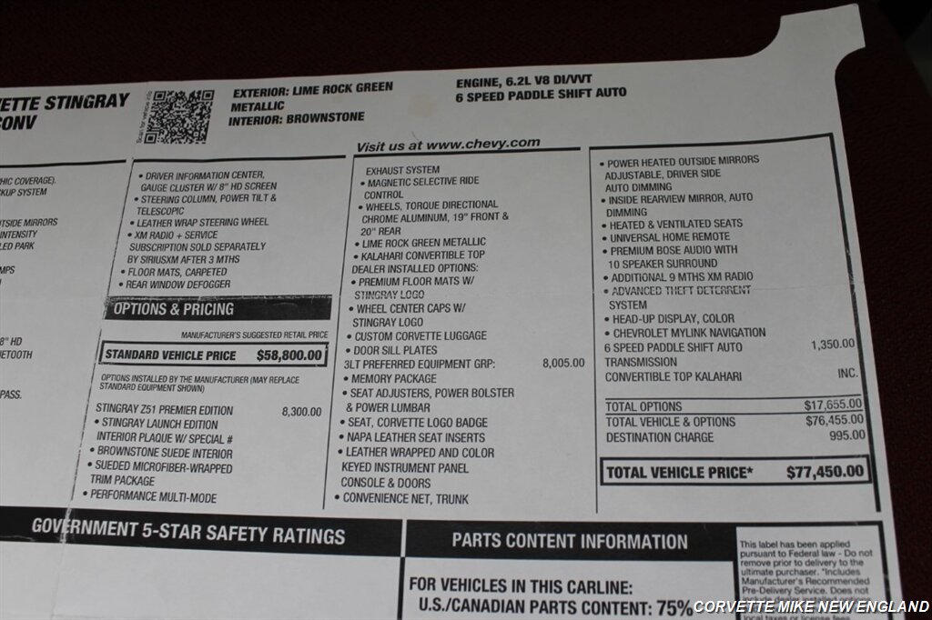 2014 Chevrolet Corvette Stingray Z51 - Photo 52 - Carver, MA 02330
