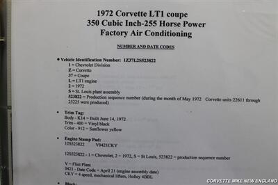 1972 Chevrolet Corvette coupe  LT1 w/air - Photo 98 - Carver, MA 02330