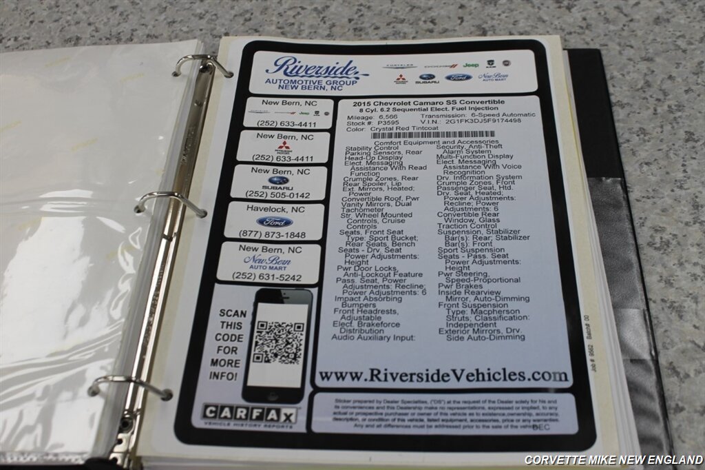 2015 Chevrolet Camaro SS Convertible - Photo 82 - Carver, MA 02330