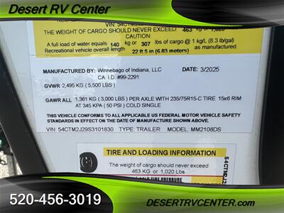 2025 WINNEBAGO 2108DS   - Photo 9 - Huachuca City, AZ 85616