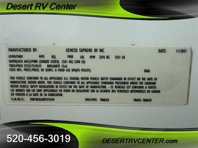 2022 GENESIS SUPREME 26FSWL   - Photo 17 - Huachuca City, AZ 85616