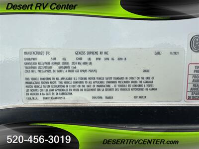 2022 GENESIS SUPREME 28SAWL   - Photo 3 - Huachuca City, AZ 85616