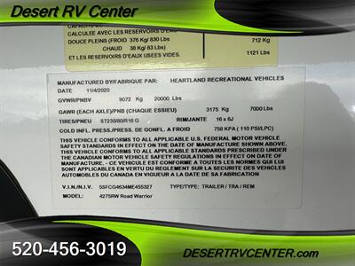 2021 HEARTLAND 4275RW   - Photo 9 - Huachuca City, AZ 85616