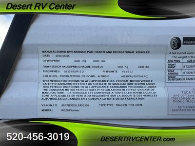 2020 HEARTLAND PIONEER RG28   - Photo 5 - Huachuca City, AZ 85616