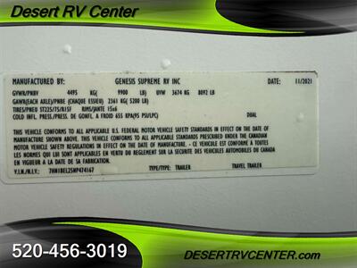 2022 GENESIS SUPREME 2715FS   - Photo 15 - Huachuca City, AZ 85616