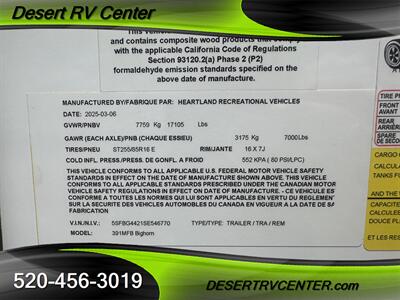 2025 HEARTLAND BIGHORN 391MFB   - Photo 25 - Huachuca City, AZ 85616
