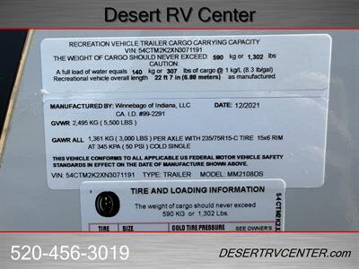 2022 WINNEBAGO 2108DS   - Photo 5 - Huachuca City, AZ 85616