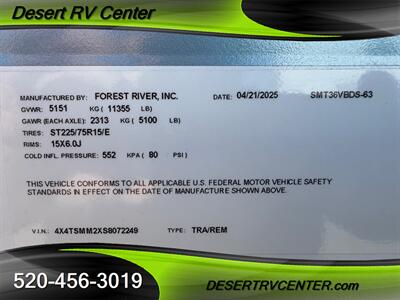2025 FOREST RIVER SALEM 36VBDS   - Photo 9 - Huachuca City, AZ 85616