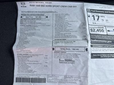 2019 RAM 1500 Big Horn 4x4 4dr Crew Cab 5.6 ft. SB Pickup   - Photo 26 - Hazleton, PA 18201