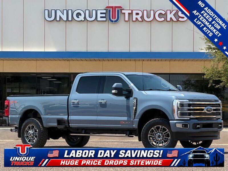 Blue (Azure Gray Metallic Tri-Coat) 2023 Ford F-350 Super Duty Pickup Truck Four-Wheel Drive Automatic