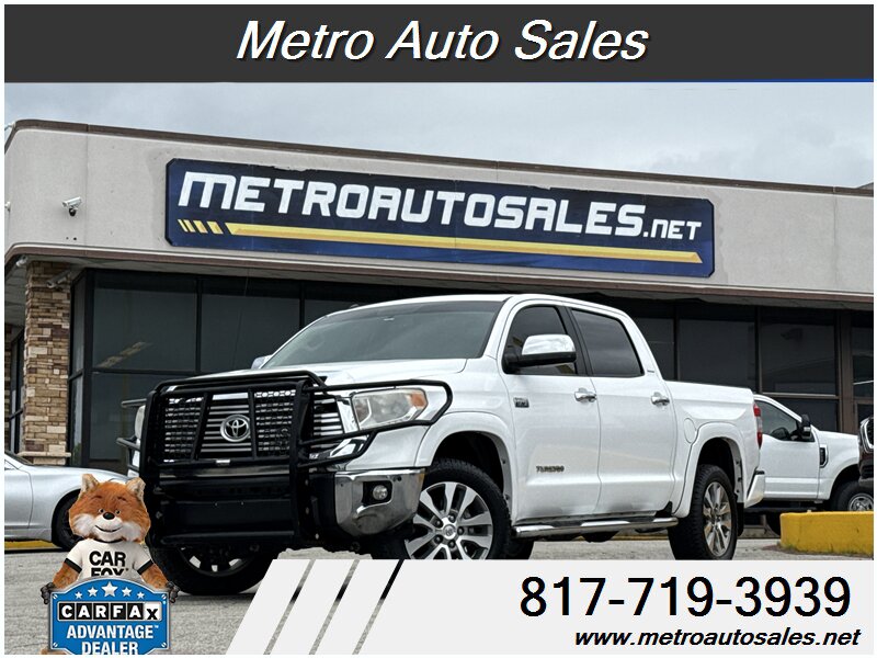 Super White 2017 Toyota Tundra Limited CrewMax 5.7L FFV 4WD Pickup Truck Four-Wheel Drive Automatic