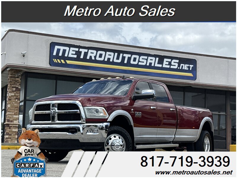 Deep Cherry Red Crystal Pearl Coat/Bright Silver M 2013 RAM 3500 Laramie Crew Cab LB DRW 4WD Pickup Truck Four-Wheel Drive 6-Speed Manual