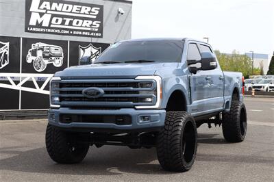 2023 Ford F-350 Platinum  LIFTED DIESEL TRUCK AZURE GREY WITH CARMELO 4X4 LOADED - Photo 1 - Gresham, OR 97030