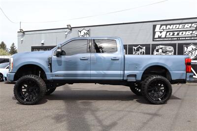 2023 Ford F-350 Platinum  LIFTED DIESEL TRUCK AZURE GREY WITH CARMELO 4X4 LOADED - Photo 2 - Gresham, OR 97030