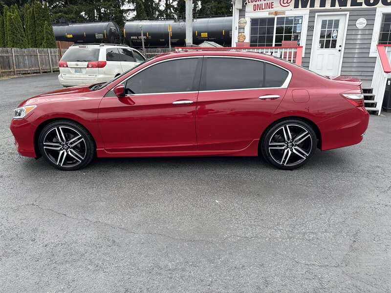 2016 Red Honda Accord Sport w/Honda for Sale in Marysville WA - Arlingtom WA at Mountain Loop Cars Stock 11240 VIN 1HGCR2F63GA199738