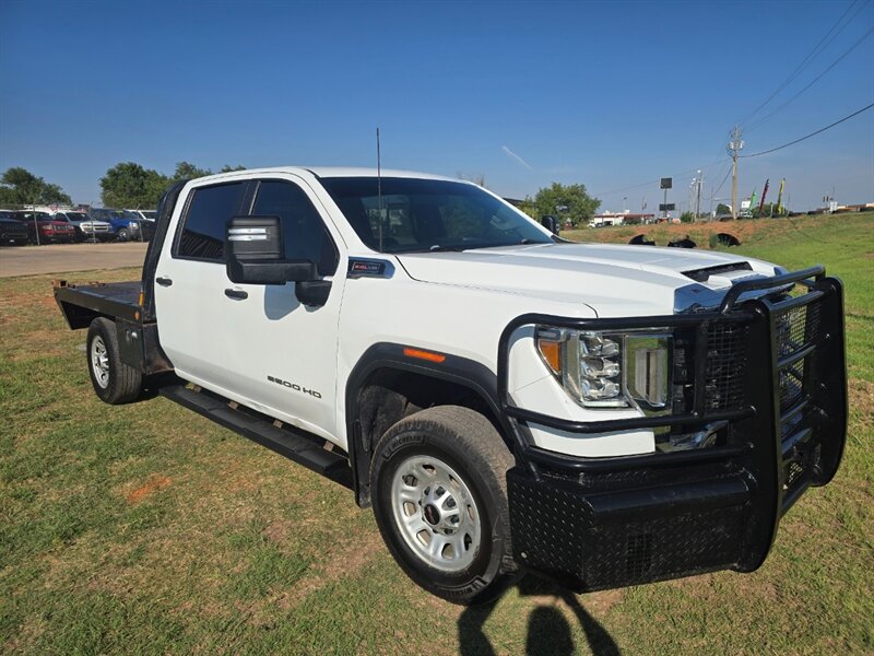 2021 GMC Sierra 3500 CREW 4X4 8FT FLATBED 6.6L GAS RUNS&DRIVES GREAT AC  
