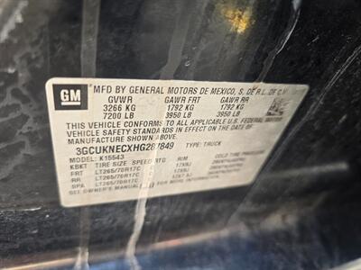 2017 Chevrolet Silverado 1500 CREW 4X4 1OWNER 5.3L RUNS&DRIVES GREAT BEDLINER AC   - Photo 84 - Woodward, OK 73801