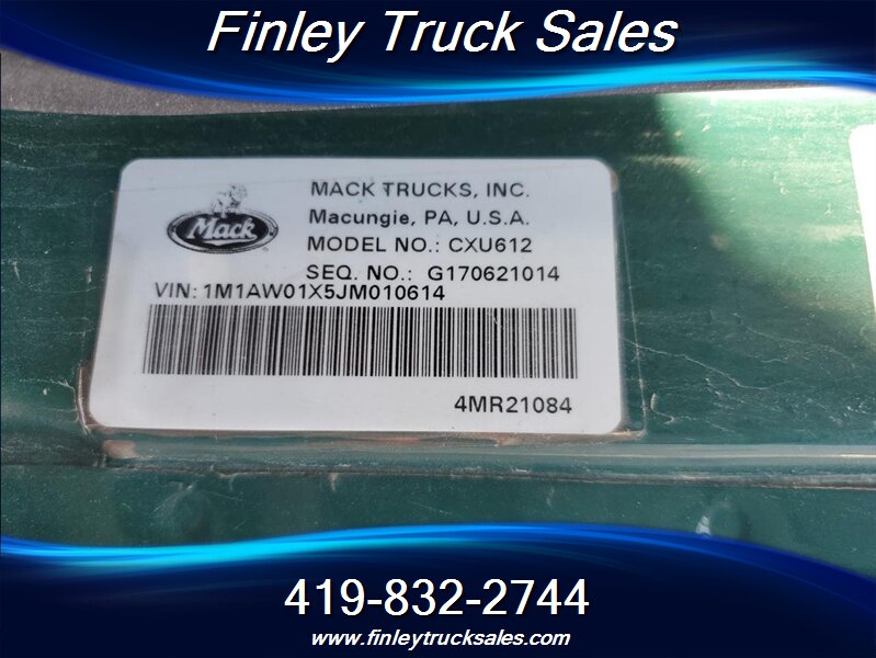 2018 MACK CXU612  