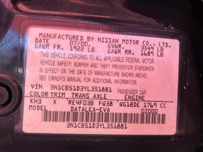 2000 Nissan Sentra XE   - Photo 7 - Chula Vista, CA 91911