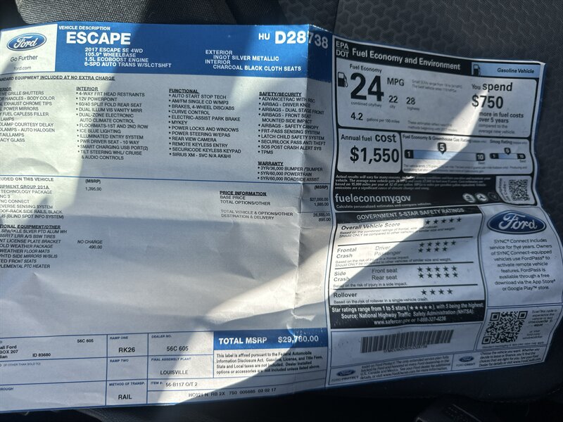 2017 Ford Escape SE EcoBoost 1.5L Turbo I4 179hp 177ft, Technology package, Backup Camera, New brakes, New Tires, No accidents, Clean car. - Photo 19 - Milwaukie, OR 97267