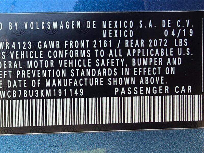 2019 Volkswagen Jetta S  