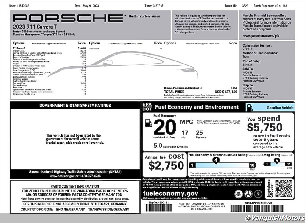 2023 Porsche 911 CARRERA T * 3 PEDAL HEAVY SPEC *   - Photo 2 - Concord, CA 94520