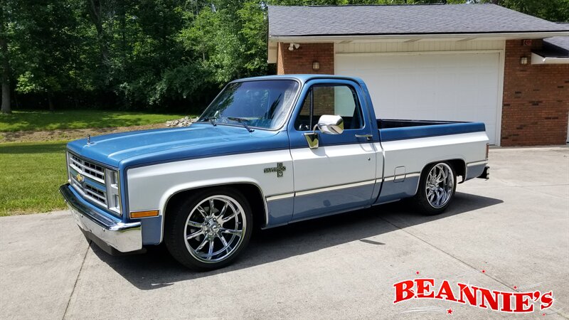 1987 chevy truck blue
