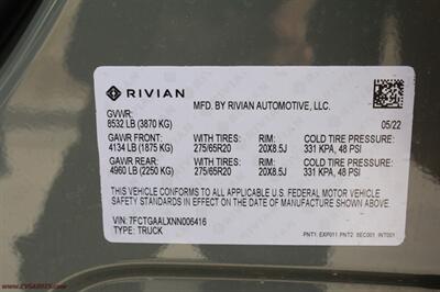 2022 Rivian R1T LAUNCH ED  AWD Select Quadro Motor - Photo 22 - Rialto, CA 92376-8618