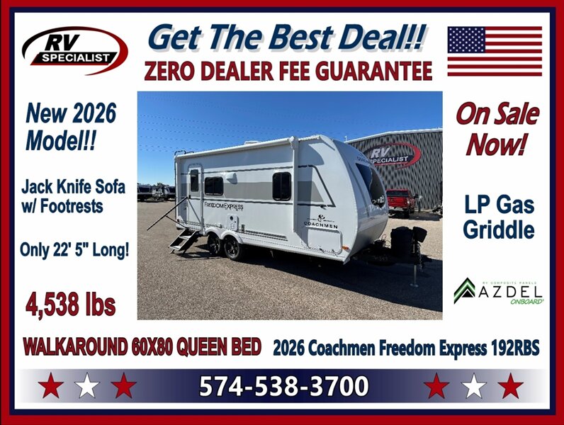2026 Coachmen Freedom Express Ultra Lite 192RBS - Photo 1 - Goshen, IN 46526