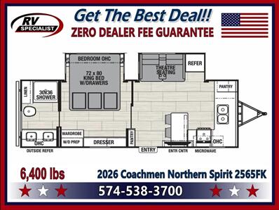 2026 Coachmen Northern Spirit 2565FK   - Photo 2 - Goshen, IN 46526