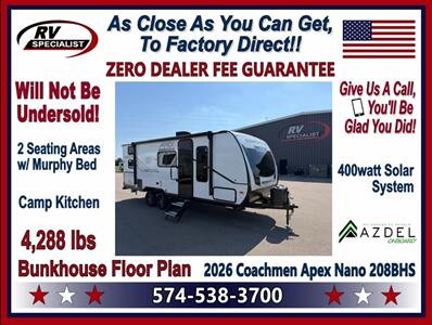 2026 Coachmen Apex Nano 208BHS - Photo 1 - Goshen, IN 46526