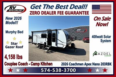 2026 Coachmen Apex Nano 203RBK   - Photo 1 - Goshen, IN 46526