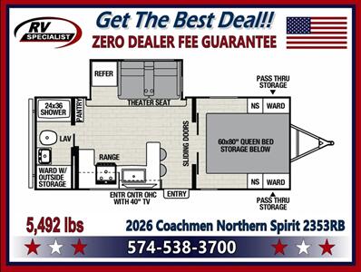 2026 Coachmen Northern Spirit 2353RB   - Photo 1 - Goshen, IN 46526