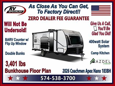 2026 Coachmen Apex Nano 183BH   - Photo 1 - Goshen, IN 46526