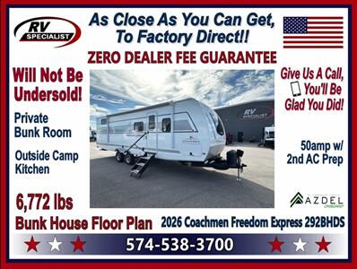 2026 Coachmen Freedom Express Ultra Lite 292BHDS   - Photo 1 - Goshen, IN 46526