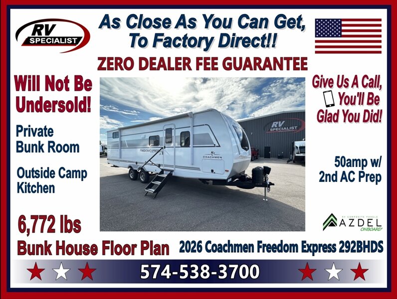 2026 Coachmen Freedom Express Ultra Lite 292BHDS   - Photo 1 - Goshen, IN 46526