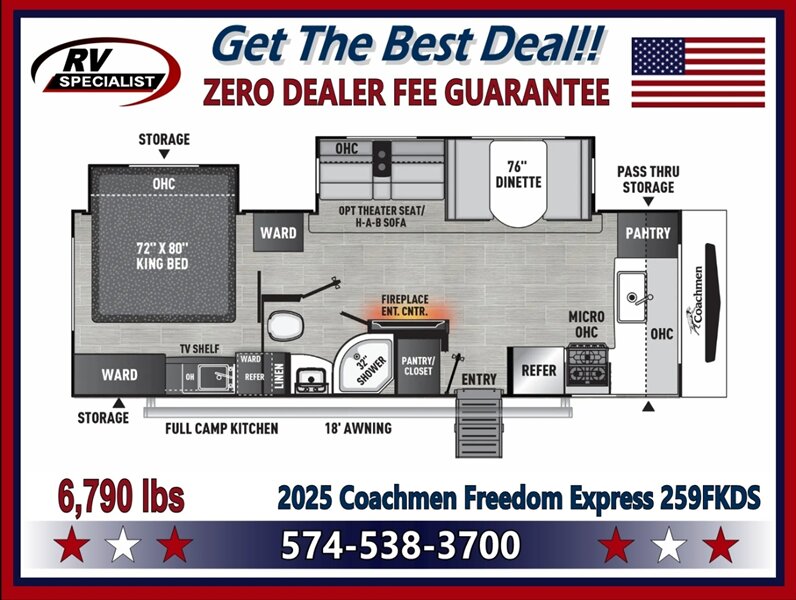 2025 Coachmen Freedom Express Ultra Lite 259FKDS   - Photo 2 - Goshen, IN 46526