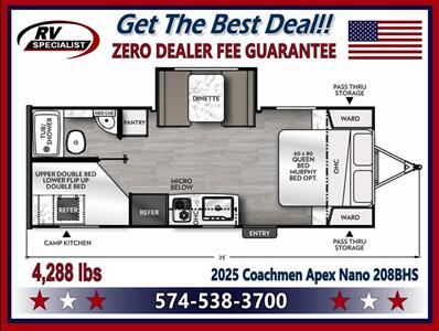 2025 Coachmen Apex Nano 208BHS  