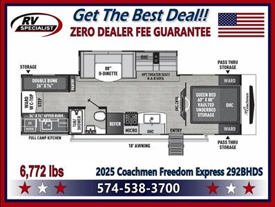 2025 Coachmen Freedom Express Ultra Lite 292BHDS   - Photo 1 - Goshen, IN 46526