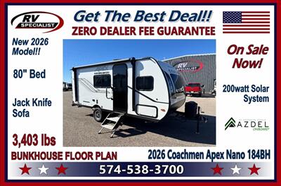 2026 Coachmen Apex Nano 184BH   - Photo 1 - Goshen, IN 46526