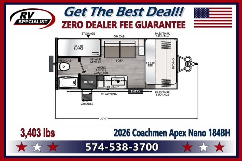 2026 Coachmen Apex Nano 184BH - Photo 2 - Goshen, IN 46526