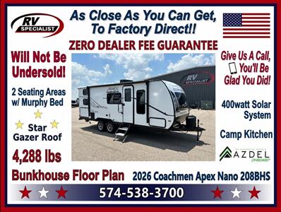 2026 Coachmen Apex Nano 208BHS - Photo 1 - Goshen, IN 46526