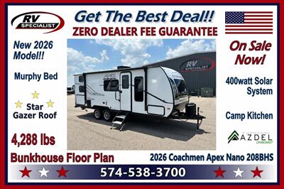 2026 Coachmen Apex Nano 208BHS   - Photo 1 - Goshen, IN 46526