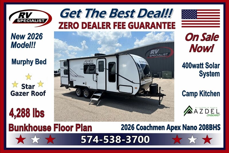 2026 Coachmen Apex Nano 208BHS  