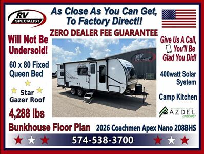2026 Coachmen Apex Nano 208BHS   - Photo 1 - Goshen, IN 46526