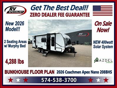 2026 Coachmen Apex Nano 208BHS   - Photo 1 - Goshen, IN 46526
