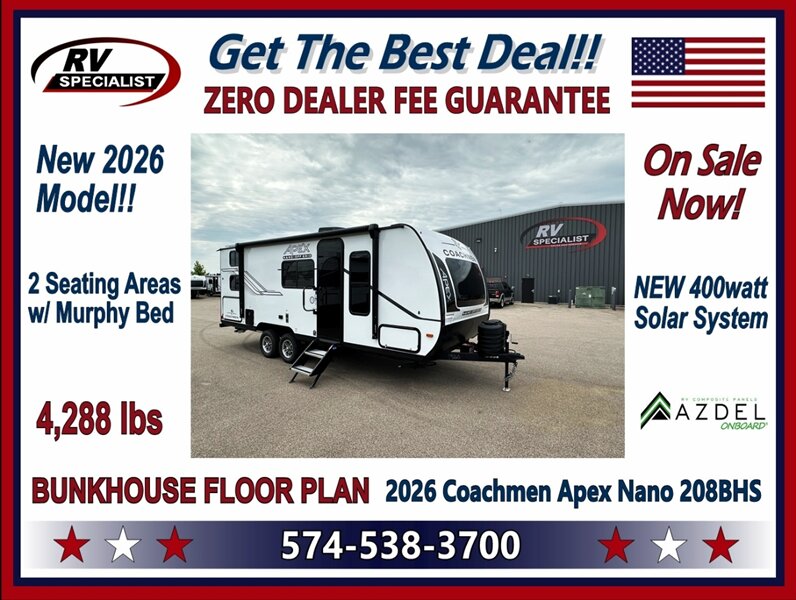 2026 Coachmen Apex Nano 208BHS - Photo 1 - Goshen, IN 46526