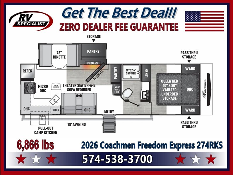 2026 Coachmen Freedom Express Ultra Lite 274RKS - Photo 2 - Goshen, IN 46526
