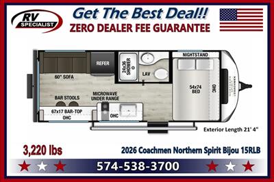 2026 Coachmen Northern Spirit Bijou 15RLB   - Photo 2 - Goshen, IN 46526