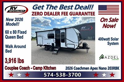 2026 Coachmen Apex Nano 203RBK   - Photo 1 - Goshen, IN 46526